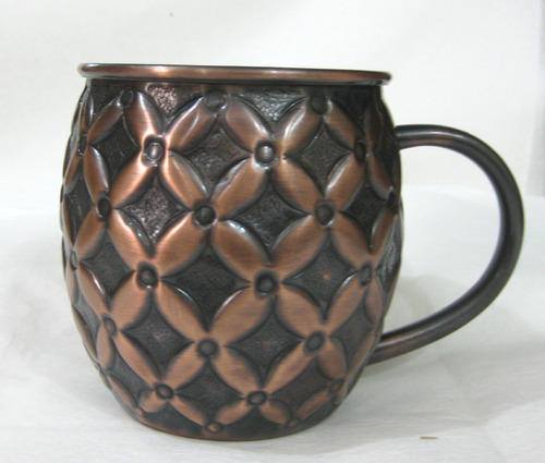 Embossed Antique Copper Mule Mug AH-168 Moradabad